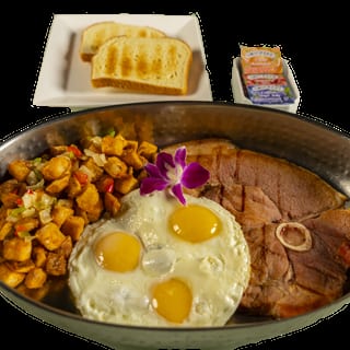 Ham Steak and Eggs