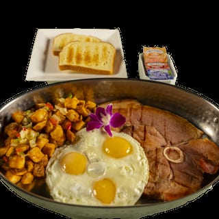 Ham Steak And Eggs